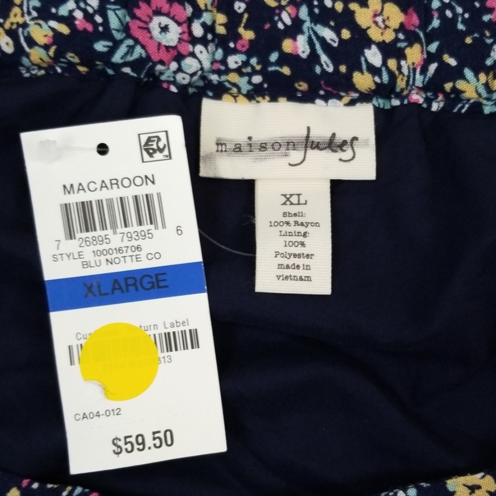 Maison Jules Macaroon Tie Front Skirt XL - Picture 5 of 6
